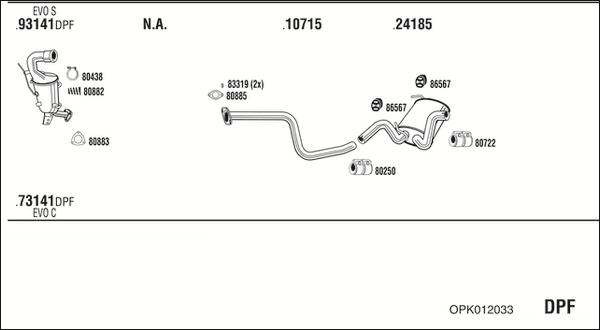 Fonos OPK012033 - Система випуску ОГ autocars.com.ua