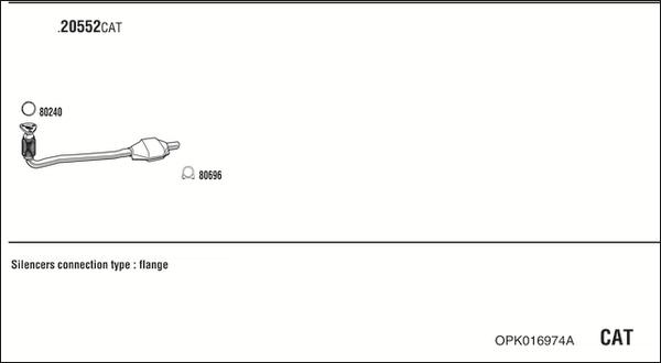 Fonos OPK016974A - Система випуску ОГ autocars.com.ua