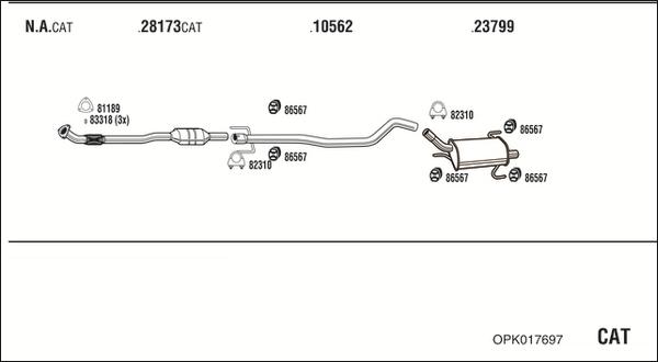 Fonos OPK017697 - Система випуску ОГ autocars.com.ua