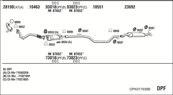 Fonos OPK017938B - Система випуску ОГ autocars.com.ua