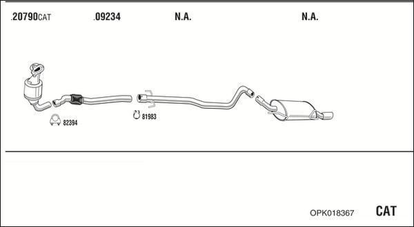 Fonos OPK018367 - Система випуску ОГ autocars.com.ua