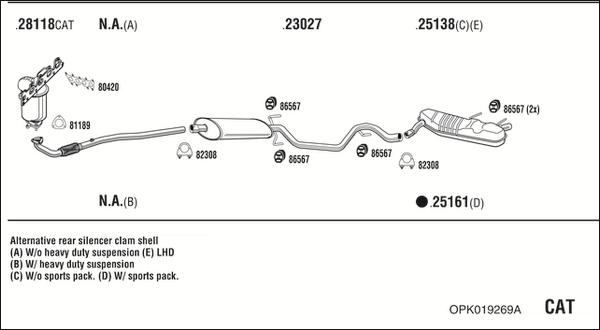 Fonos OPK019269A - Система випуску ОГ autocars.com.ua