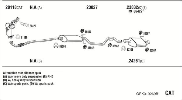 Fonos OPK019269B - Система випуску ОГ autocars.com.ua