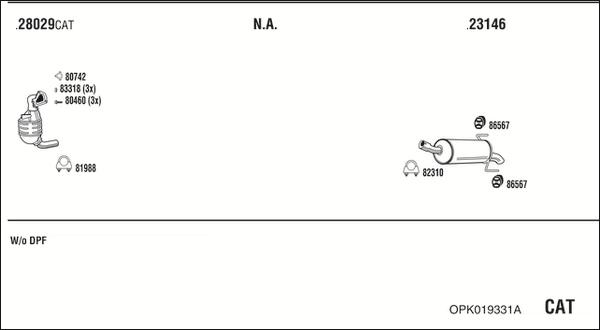 Fonos OPK019331A - Система випуску ОГ autocars.com.ua