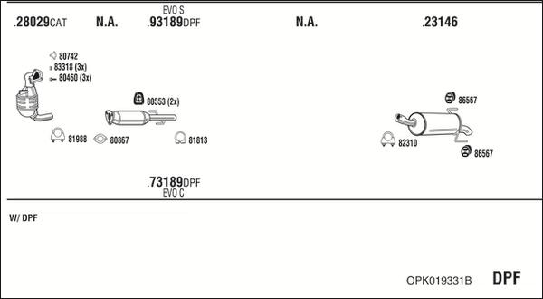 Fonos OPK019331B - Система випуску ОГ autocars.com.ua