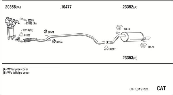 Fonos OPK019723 - Система випуску ОГ autocars.com.ua