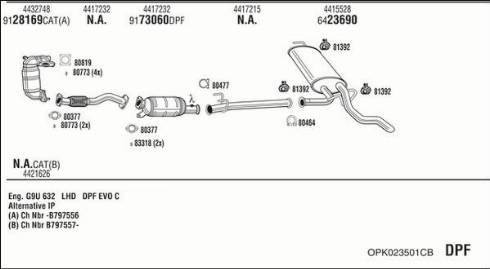 Fonos OPK023501CB - Система випуску ОГ autocars.com.ua