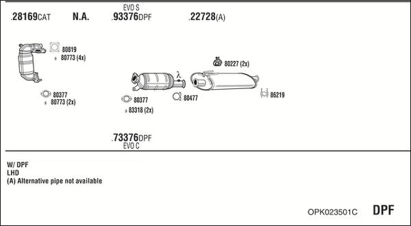 Fonos OPK023501C - Система випуску ОГ autocars.com.ua