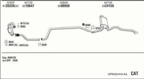 Fonos OPK024431AA - Система випуску ОГ autocars.com.ua