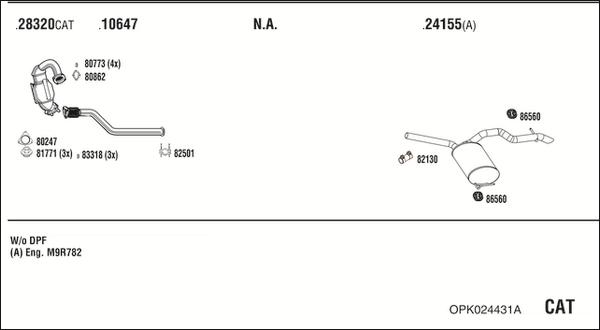 Fonos OPK024431A - Система випуску ОГ autocars.com.ua
