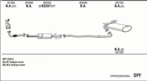 Fonos OPK025504BA - Система випуску ОГ autocars.com.ua