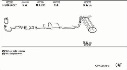 Fonos OPK055450 - Система випуску ОГ autocars.com.ua