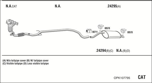 Fonos OPK107795 - Система випуску ОГ autocars.com.ua