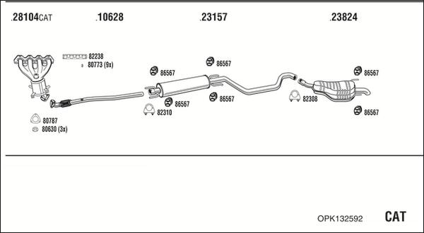 Fonos OPK132592 - Система випуску ОГ autocars.com.ua