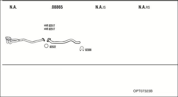 Fonos OPT07323B - Система випуску ОГ autocars.com.ua
