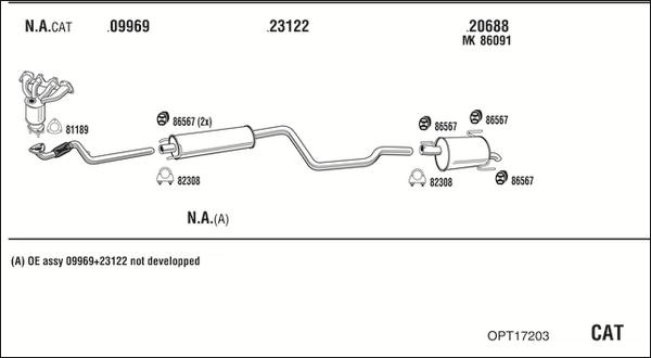 Fonos OPT17203 - Система випуску ОГ autocars.com.ua