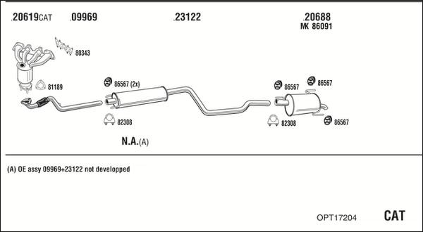 Fonos OPT17204 - Система випуску ОГ autocars.com.ua