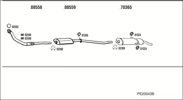 Fonos PE20043B - Система випуску ОГ autocars.com.ua