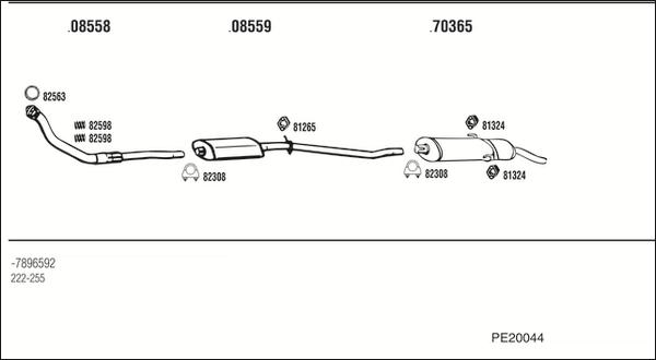 Fonos PE20044 - Система випуску ОГ autocars.com.ua