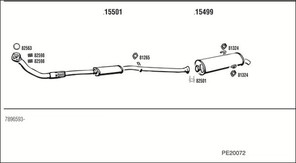 Fonos PE20072 - Система випуску ОГ autocars.com.ua