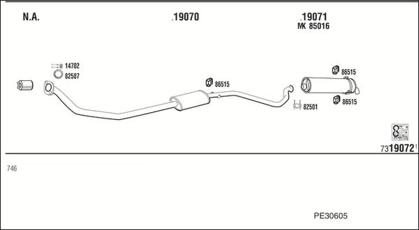 Fonos PE30605 - Система випуску ОГ autocars.com.ua