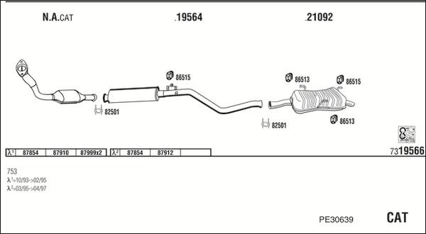 Fonos PE30639 - Система випуску ОГ autocars.com.ua