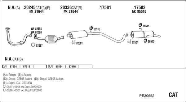 Fonos PE30652 - Система випуску ОГ autocars.com.ua