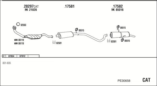 Fonos PE30658 - Система випуску ОГ autocars.com.ua