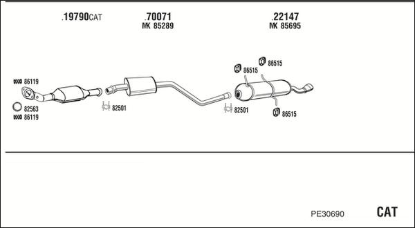 Fonos PE30690 - Система випуску ОГ autocars.com.ua