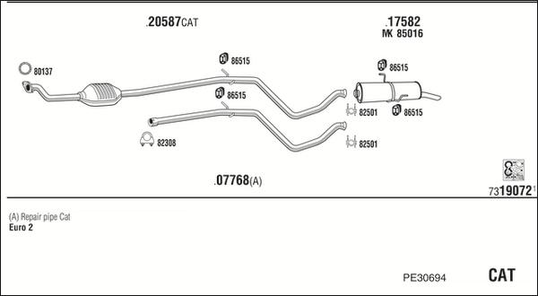 Fonos PE30694 - Система випуску ОГ autocars.com.ua