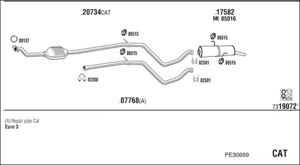 Fonos PE30699 - Система випуску ОГ autocars.com.ua