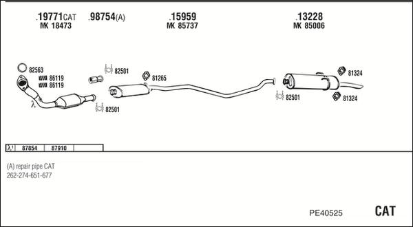 Fonos PE40525 - Система випуску ОГ autocars.com.ua