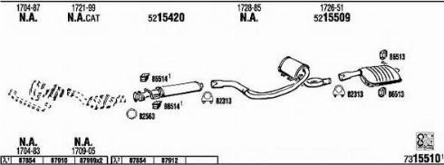 Fonos PE60513 - Система випуску ОГ autocars.com.ua