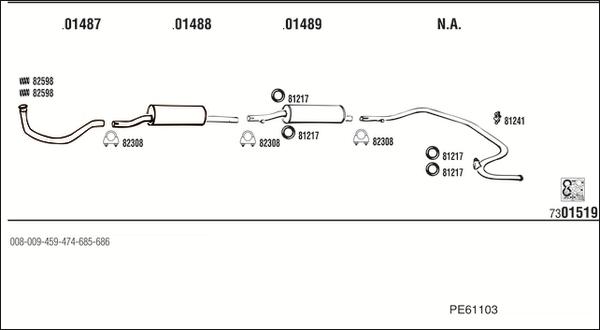Fonos PE61103 - Система випуску ОГ autocars.com.ua