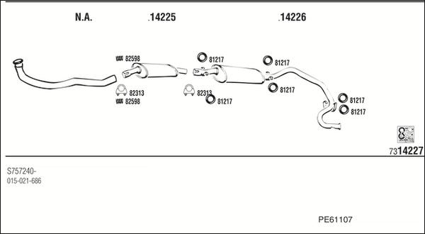 Fonos PE61107 - Система випуску ОГ autocars.com.ua