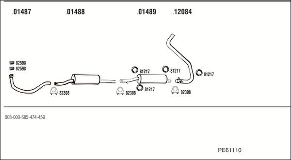 Fonos PE61110 - Система випуску ОГ autocars.com.ua