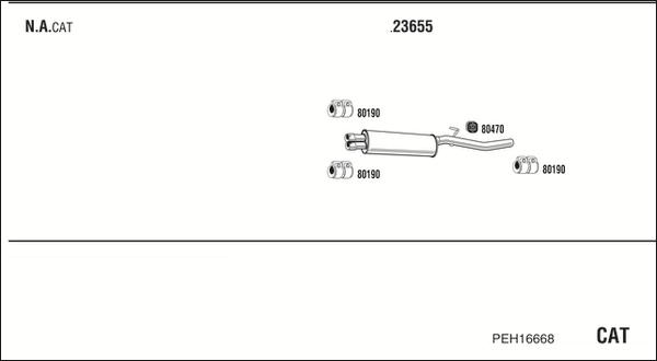 Fonos PEH16668 - Система випуску ОГ autocars.com.ua