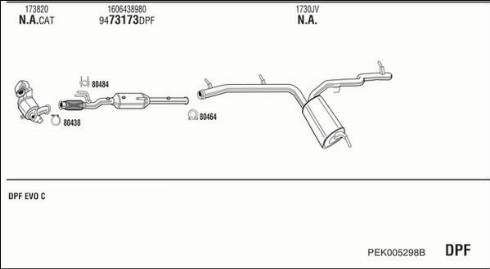 Fonos PEK005298B - Система випуску ОГ autocars.com.ua