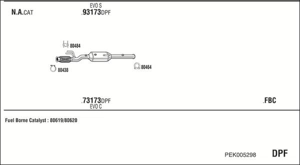 Fonos PEK005298 - Система випуску ОГ autocars.com.ua