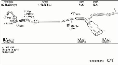 Fonos PEK005983AB - Система випуску ОГ autocars.com.ua