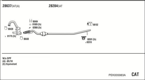 Fonos PEK005983A - Система випуску ОГ autocars.com.ua