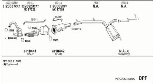 Fonos PEK005983BA - Система випуску ОГ autocars.com.ua