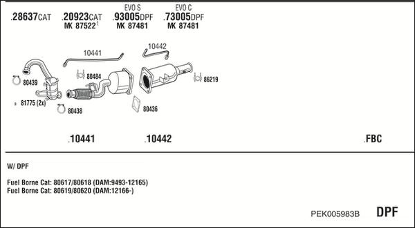 Fonos PEK005983B - Система випуску ОГ autocars.com.ua