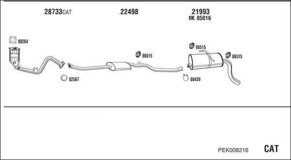 Fonos PEK008216 - Система випуску ОГ autocars.com.ua