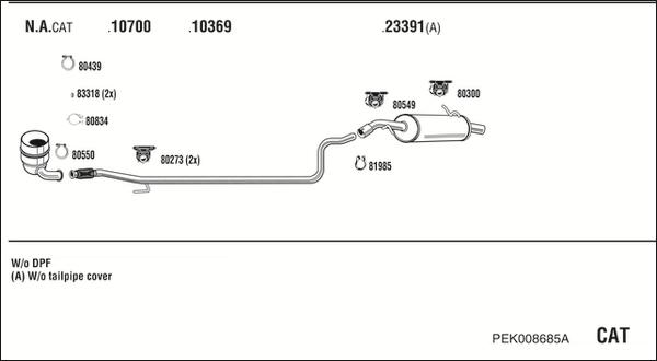 Fonos PEK008685A - Система випуску ОГ autocars.com.ua