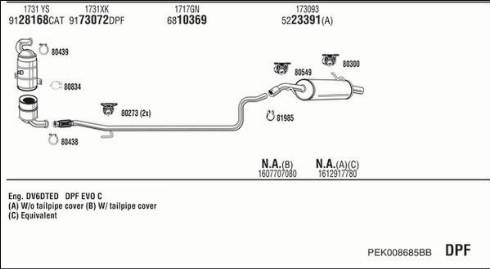 Fonos PEK008685BB - Система випуску ОГ autocars.com.ua