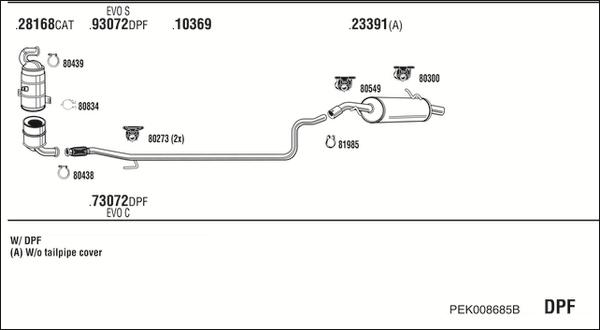 Fonos PEK008685B - Система випуску ОГ autocars.com.ua