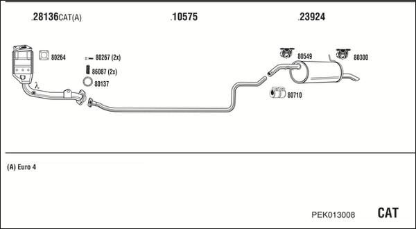 Fonos PEK013008 - Система випуску ОГ autocars.com.ua