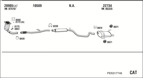 Fonos PEK017746 - Система випуску ОГ autocars.com.ua