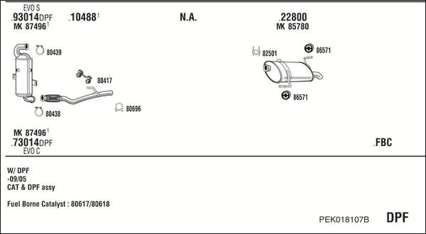 Fonos PEK018107B - Система випуску ОГ autocars.com.ua